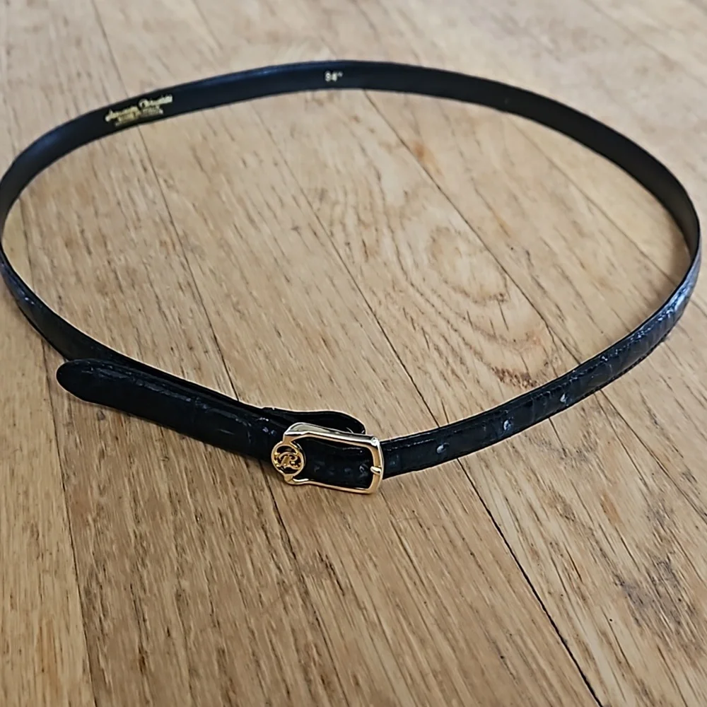 Italian caiman leather belt 34